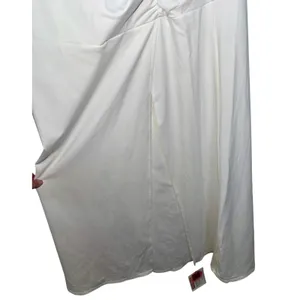 NWOT Halara White Ruched Lace Up Open Back Bodycon Pencil Maxi Dress Size M thumbnail 11