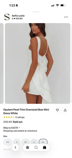 White bow dress thumbnail 2