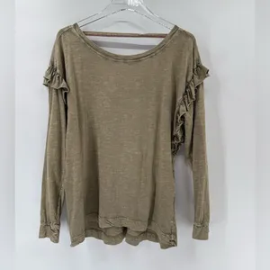 Anthropologie Pilcro Ruffled Open Back Long Sleeves Top in medium‎ thumbnail 5