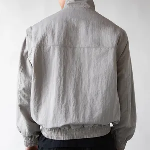 OAK + FORT Light Gray Unisex Men's Size M Medium Bomber Cropped Trench Jacket thumbnail 5