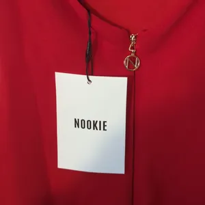 NWT Nookie Sz XS Scandal Red Halter Chain Scuba Mini Party Cocktail Dress Sexy thumbnail 6