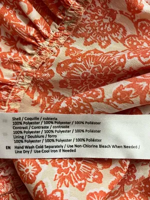 Orange and White Floral Mini Sundress Size Small thumbnail 6