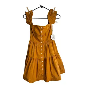 NWT Staud Mini Off The Shoulder Elio Dress In Honey thumbnail 3