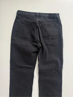 Abercrombie & Fitch The 90s Baggy Low Rise Distressed Jeans Black Size 28/6 thumbnail 5