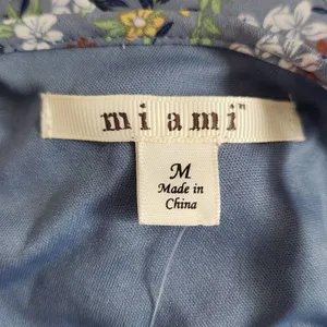 Francesca's Miami Blue Floral Mini Dress NWT Size Medium Wedding Guest Dress thumbnail 7