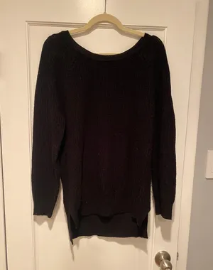 Free People Comfy Black Oversized Sweater thumbnail 1