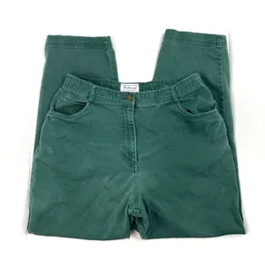 Vintage Dark Green High Waisted Tapered Leg Jean Trouser thumbnail 1