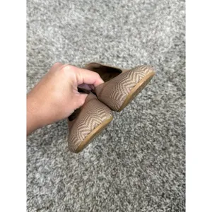 Vivaia Round Toe Ballet Flats Claire Women’s 37 Espresso Chevron thumbnail 6