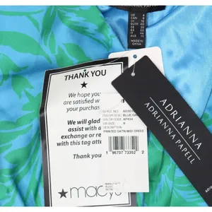 Adrianna By Adrianna Papell Neck Floral-Print Smocked-Waist Dress Blue / Green 8 thumbnail 3