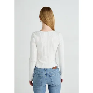 Free People Tilly Long Sleeve Cardi Blouse Top Knit Ribbed Button Down Size XS thumbnail 2