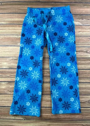 Old Navy Christmas Pajama Pants Womens S Blue Bear Snowflake Winter Lounge thumbnail 1