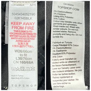 Topshop Jamie Skinny Ankle Jeans‎ 26 Black Mid-Rise Stretch Denim Emo Goth Pants thumbnail 8
