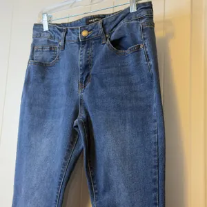 Fire & Rain Denim Womens High Rise Flare Leg Jeans Medium Wash Blue Size 7 Youth thumbnail 4