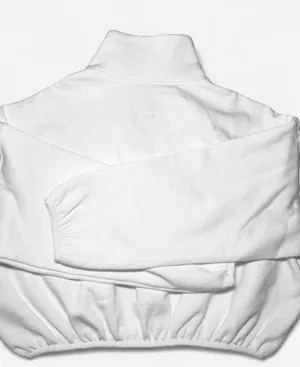 KBB by Kahlana White Quarter Zip Cropped Pullover NWT Size 1XL thumbnail 2