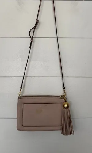 Tory Burch Women’s Light Oak Tassel Crossbody Bag Leather thumbnail 1