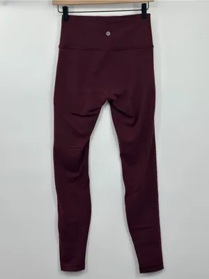 Lululemon Wunder Under Hi‎ Rise Tight Full On Luon 28 Deep Rouge Size 6 thumbnail 4