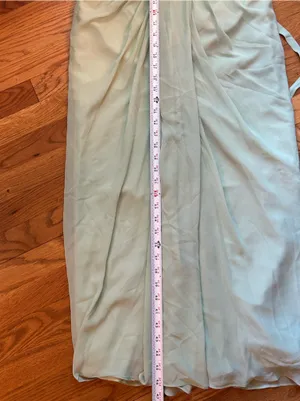 Strapless Sage Green Evening Gown Size 6 thumbnail 6