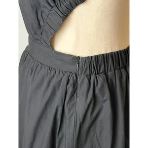 English Factory Midi Dress Women Small Black Criss Cross Open Back Cutout Boho thumbnail 9