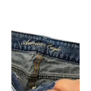 Vintage‎ Y2K American Eagle Gold Star Jean Shorts Size 4 thumbnail 6