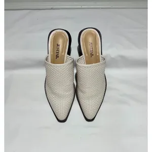NEW JustFab Woven Heeled Mules SIze 7 thumbnail 2