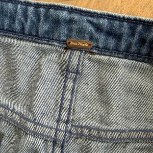 Free People Shine Bright Shine Far Medium Wash Denim Rhinestone Mini Skirt thumbnail 6