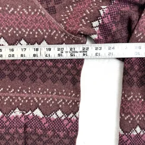 The North Face 1/4 Zip Women’s L Nordic Pattern Red/Brown Pullover Sweater-knit thumbnail 8