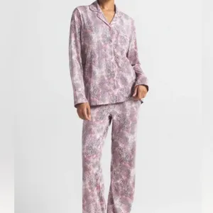 SKIMS intimates Bloom Multi Animal Long Sleeve Pajama Set Pink Leopard Sleepwear thumbnail 2