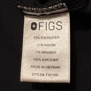 Figs XS Black Casma 3 Pocket Scrub Top Shirt FW1100 thumbnail 4
