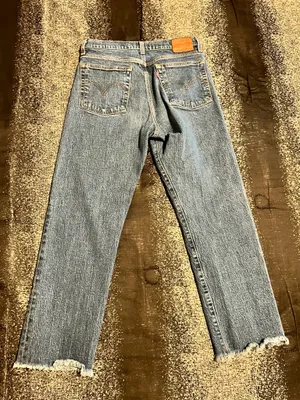 Womens 29"x25" Levi Strauss Big "E" Wedgie Straight Button Up Jeans thumbnail 3