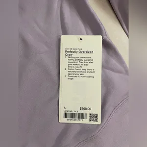 Lululemon NWT Perfectly Oversized Crewneck Sweatshirt Lilac Smoke Size 6 graphic thumbnail 7