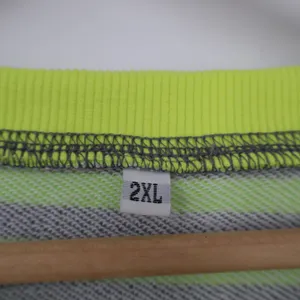 Sweatshirt Womens 2XL Green Gray Striped Crew Neck Drop Shoulder Long Sleeve thumbnail 3