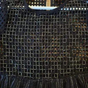 Anthropologie Maeve black beaded bell sleeve top size 2 thumbnail 10