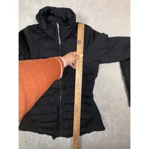 Lululemon Fluffed Up Jacket Women's 6 Black Zip Up Goose Down Reflective Running thumbnail 12
