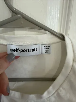 Self-Portrait Corset Crop Top White Size 2 thumbnail 4
