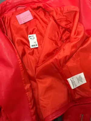 Azalea Wang Red Moto Jacket | Faux Leather Biker Jacket | Women’s Large | NWT thumbnail 8