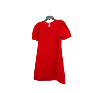 Abbey Glass Red Bow Puff Sleeve Mini Dress Size Medium thumbnail 4
