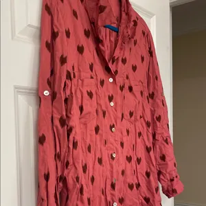 Just Living Red Heart Button Down Shirt thumbnail 3