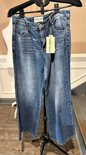 GOGO Jeans Wide Leg Low Rise Blue Jeans NWT thumbnail 1