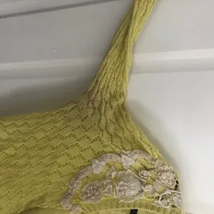 Anthropologie Sparrow Valance Lace Knit Cardigan Lime Yellow Size M Rare thumbnail 8