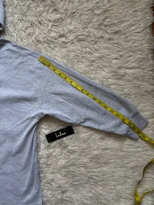 Lulu's Light Gray Lace-Up V-Neck Hoodie Sweater Size XS thumbnail 7