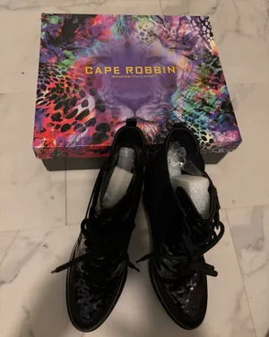 Cape Robbin Black Sequin Lace-Up Ankle Boots thumbnail 2