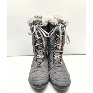 Columbia Womens Winter Boots 9 Gray Omni-Heat Waterproof Quilted Faux Fur BL5051 thumbnail 5