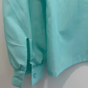 Judy Bond Vintage Women's Size 10 Aqua Bow Blouse Long Sleeve Button Up thumbnail 8