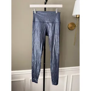 Lululemon Align High-Rise Ribbed Pant 28" *Shine Size 6 Radiate Foil Print Black thumbnail 2
