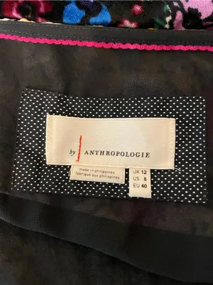 Anthropologie Multicolor Floral V-Neck Puff Sleeve Velvet Francie Mini Dress thumbnail 8