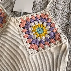 ZARA Crochet Crop Tank Top XS-S NWT‎ thumbnail 4