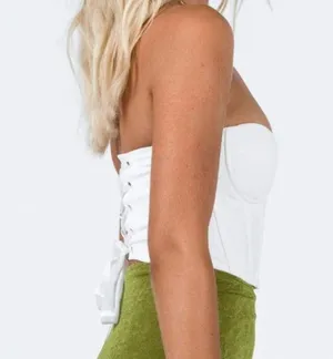 Princess Polly Endless Love Corset Top in White size US 2 thumbnail 4