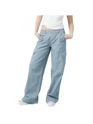 Pacsun Blue E-Waist Low Rise Baggy Cargo Pants NWT Arona Medium thumbnail 4