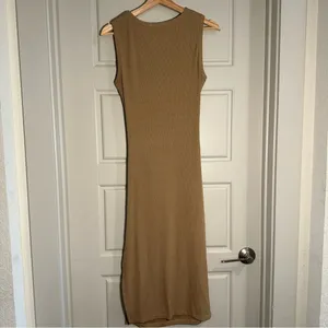 Women's Midi Bodycon Side Slit Sleeveless Cut Out Dress‎ Medium thumbnail 5