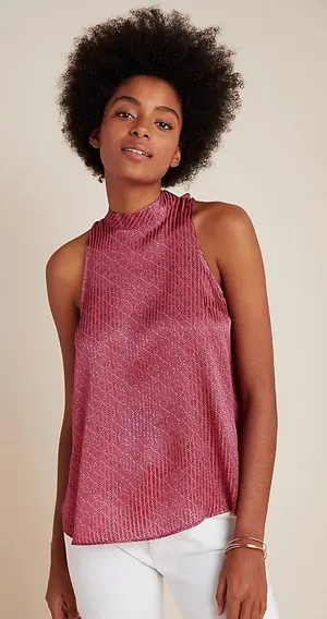 Maeve by Anthro Pink Blouse thumbnail 1